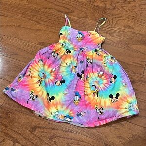 Wild Rich Kids Disney characters tie dye strap dress size 8